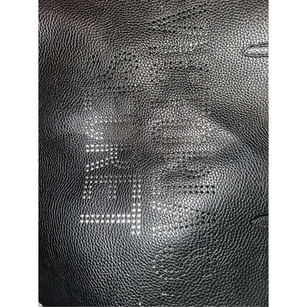 Victoria’s Secret 2019 Laser-cut Logo Tote Bag Purse Bag Faux Leather Black